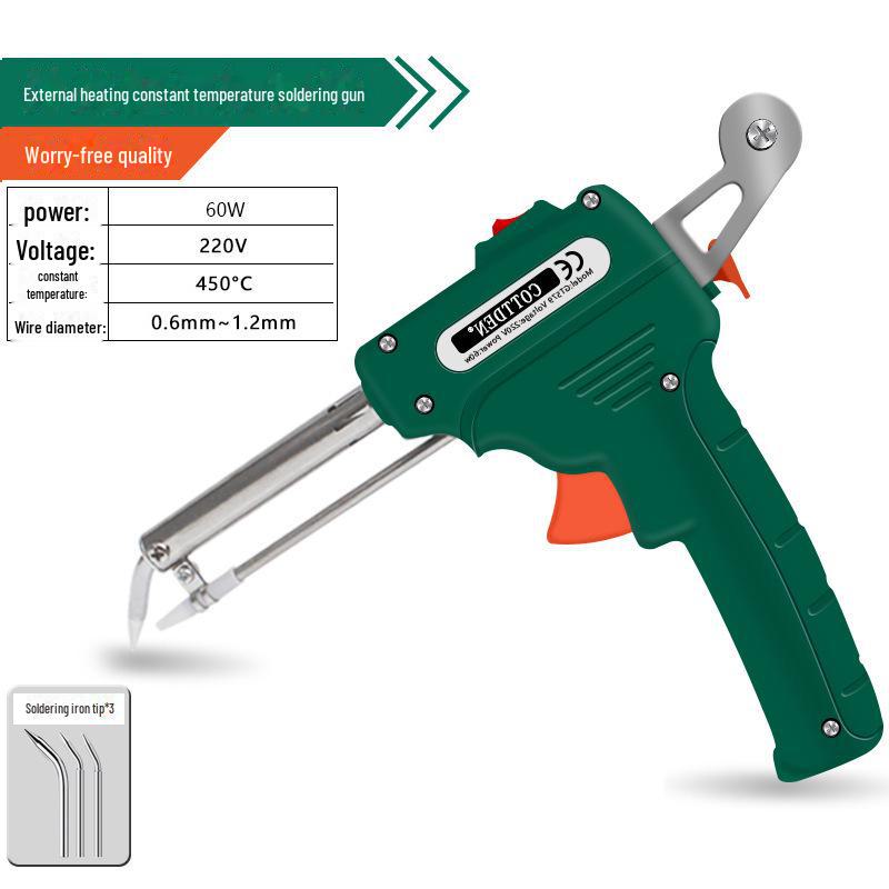 "Cross-Border Handheld Electric Soldering Gun with Automatic Tin Feeding, 60W, for External & Internal Heating"
