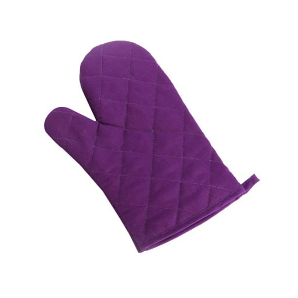 1PC Oven Mitts Heat Resistant Microwave Oven Glove Cotton Linen Baking BBQ Non-slip Oven Mitts Kitchen Cooking Supplies Tools