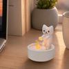Cute Cat Candle Holder 3D Printed Tealight Candle Holder White Kitten Candle Light