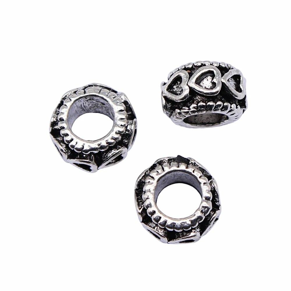 Perles à gros trou Perles d'espacement en vrac Accessoires pour hommes Bijoux faits à la main pour hommes