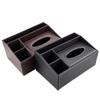 Hotel Multifunctional Leather Tissue & Remote Organizer