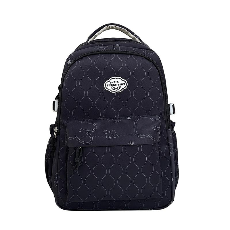 Schoolbag Trend ins Wind Backpack Women's Large Capacity Leisure Travel Backpack Junior High School Student Male Student School Bag