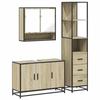 VidaXL Ensemble De Meubles De Salle De Bain 3 Pcs Chêne Sonoma, Armoire De Rangement, Armoire De Bain, Meuble De Toilette 3301161