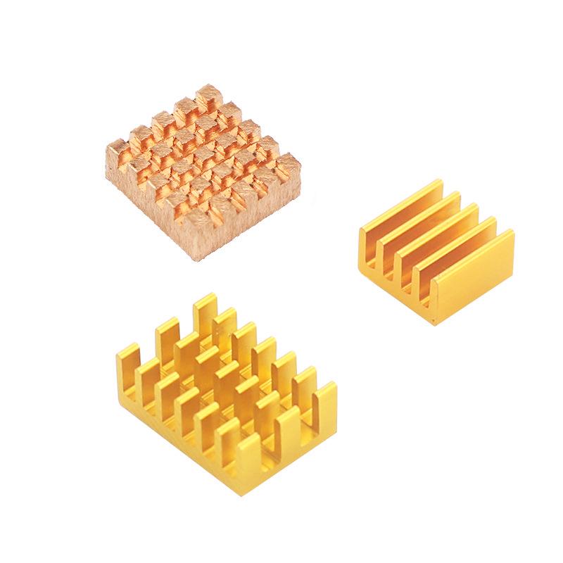 Heatsink Set for Raspberry Pi 4B - 3-Piece with Adhesive for Easy Application