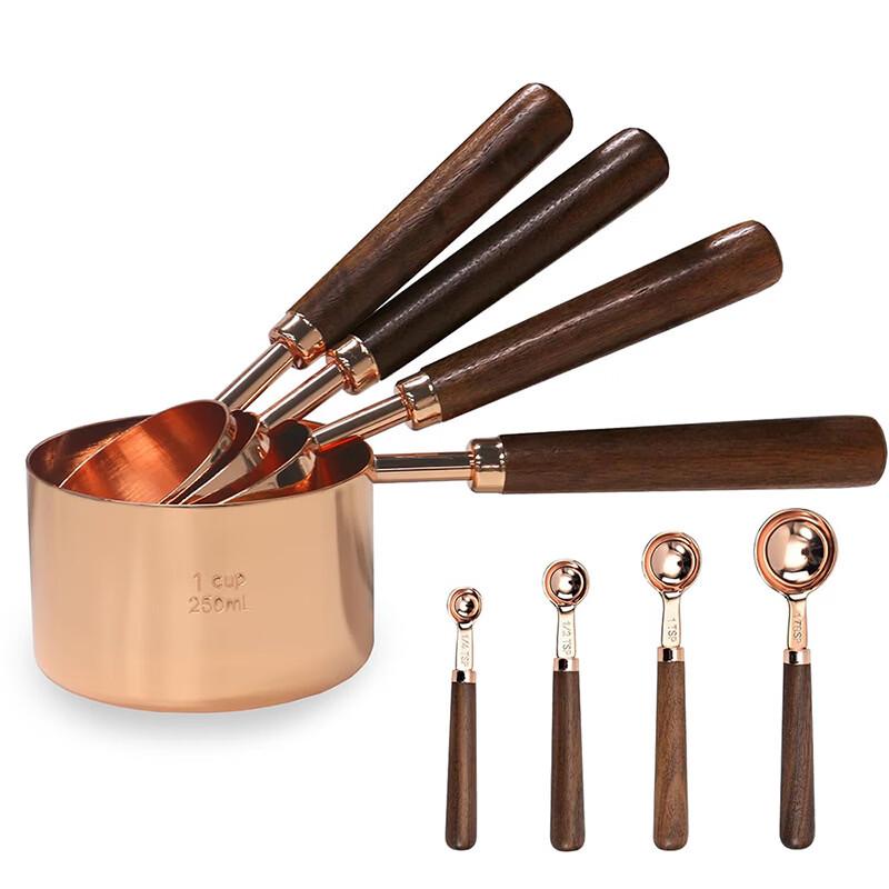 MDNG Stainless Steel Rose Gold Measuring Set