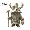 White Mold Blank Decoration Dwarf Wizard Figurine, 3D Printed Fantasy Mage Statue, Forest Sorcerer Decor Burr-free Model for Desk Shelf, Easter