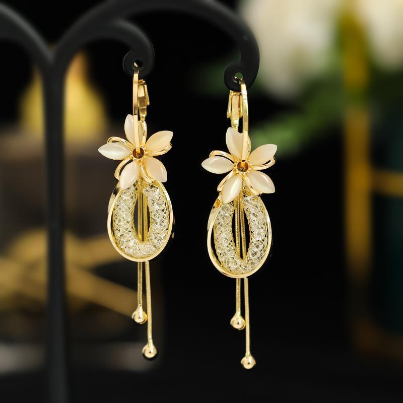 

Модные висячие серьги для женских украшений золотой