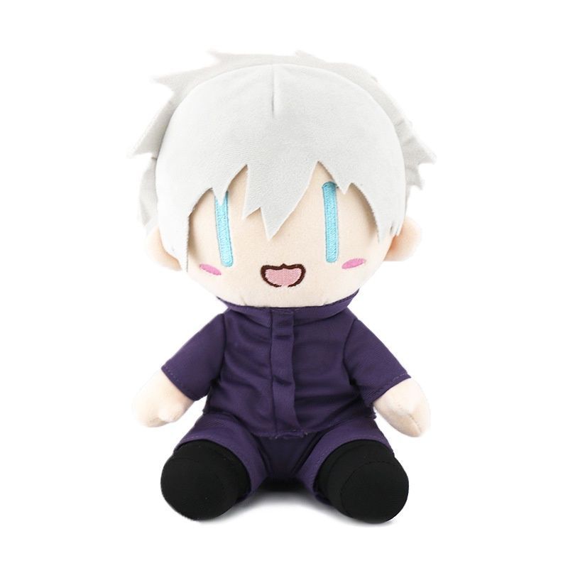 Peluche Jujutsu Kaisen da 25 cm Satoru Gojo Fushiguro Megumi Itadori Yuji Inumaki Toge Figura Anime Bambola di Peluche Ripiena Regali di Compleanno