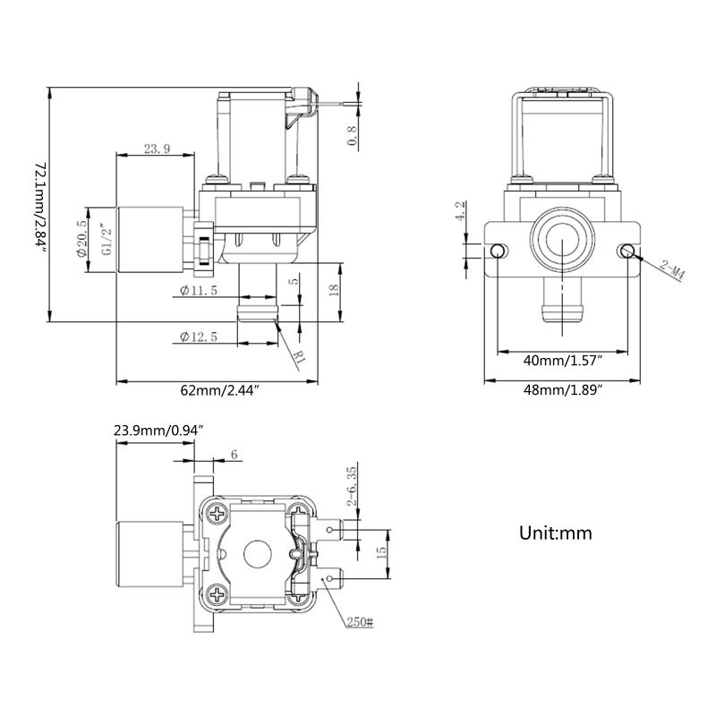 Water Solenoid for Valve 1/2" Thread Air Water- Inlet Normally Closed Washing Machine for Valve 12V/24V/110V/220V Stainl