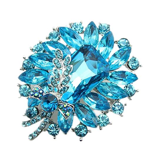 סיכת חתונה צורת פרח יוקרתית משטח חלק לטווח ארוך נשים מתנת סיכה