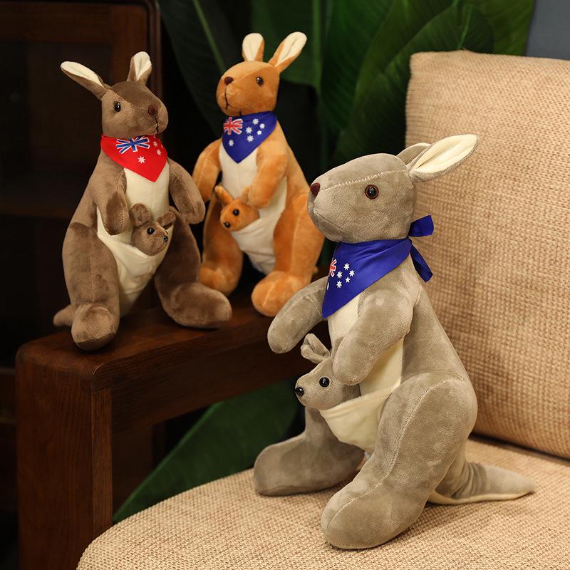 Cross-border Mother-Baby Kangaroo Plush Toy Cartoon Parent-Child Simulation Doll