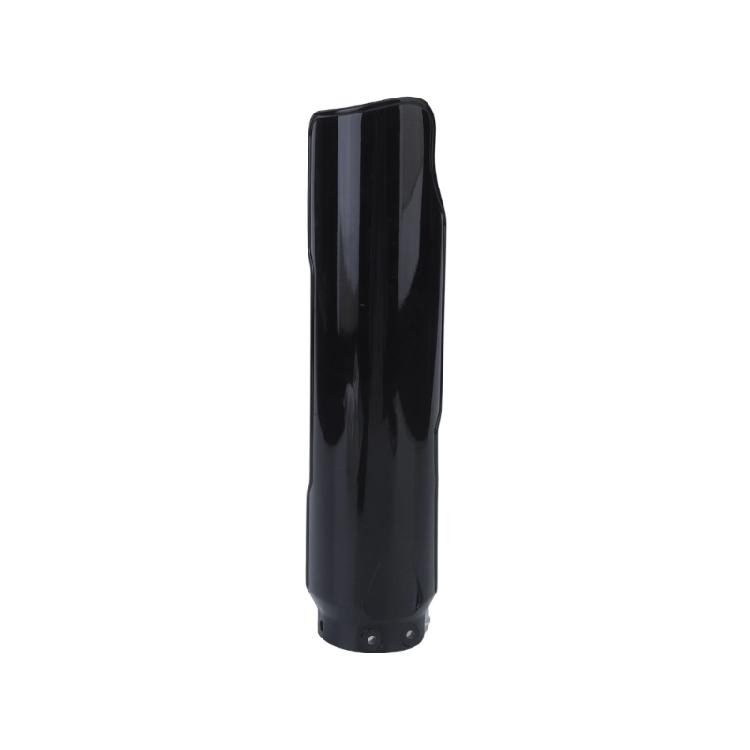 Front Fork Cover Set, Black Replacement Guards with Lower Fork Area Coverage, Molded Plastic Build, and Left Right Pair Format for Daily Use