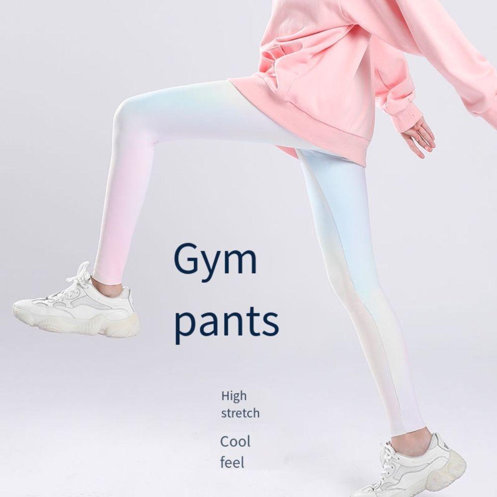 High Rise Kids Workout Yoga Pant Breathable Running Active Tights Girls' Athletic Leggings  Jogging