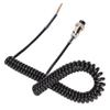 Radio Microphone Cable Replacement Female Hand Mic Cord with Prewired 4 Pin Connector for CB HAM Radio