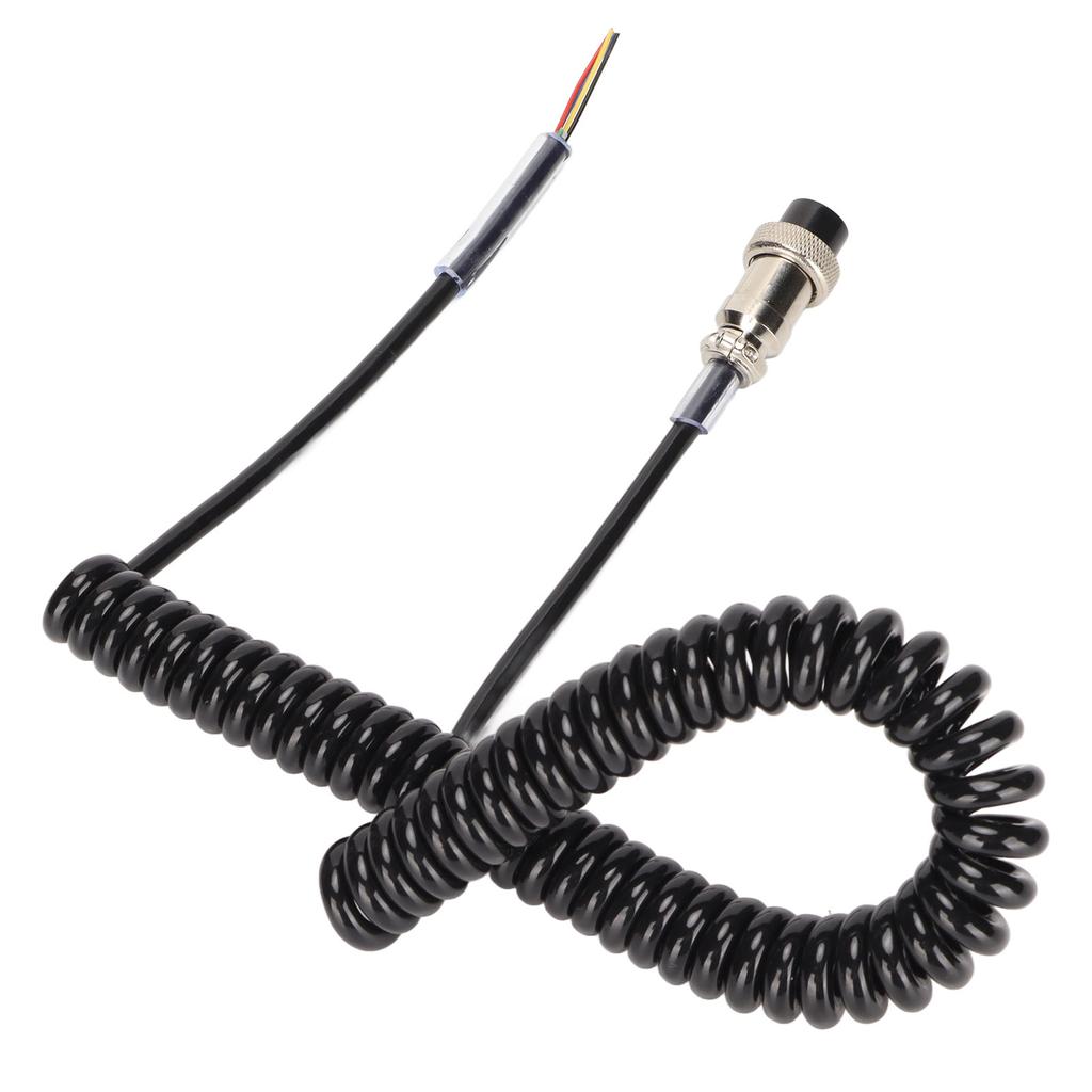 Radio Microphone Cable Replacement Female Hand Mic Cord with Prewired 4 Pin Connector for CB HAM Radio