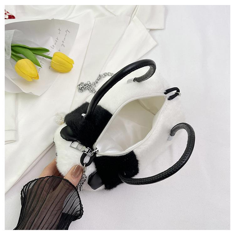 Plush Capybara Panda Crossbody Shoulder Bag - Cute Fashion Handbag Doll for Girls