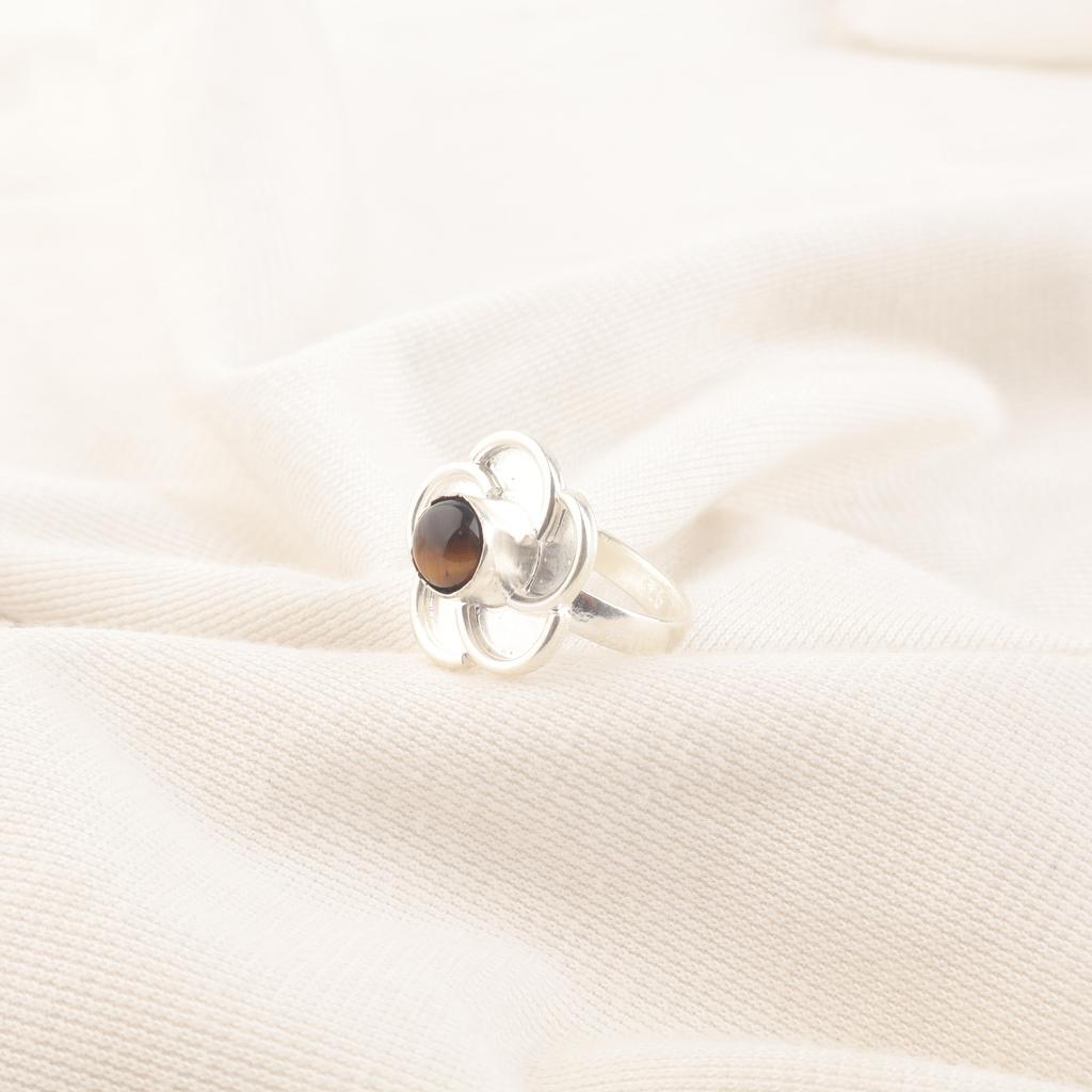 Yellow Tiger Eye Handmade Gemstone Ring, 925 Solid Sterling Silver Ring, Unique Design Jewelry Ring For Wedding Gift