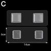 2/30pcs Double-Sided Hooks Self-Adhesive Wall Hook Multi-Purpose Transparent Hooks Waterproof Clothes Towel Hook Storage Tools