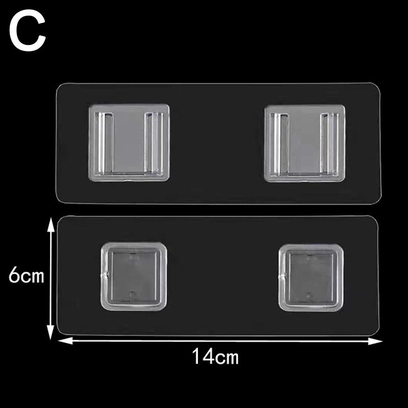 2/30pcs Double-Sided Hooks Self-Adhesive Wall Hook Multi-Purpose Transparent Hooks Waterproof Clothes Towel Hook Storage Tools