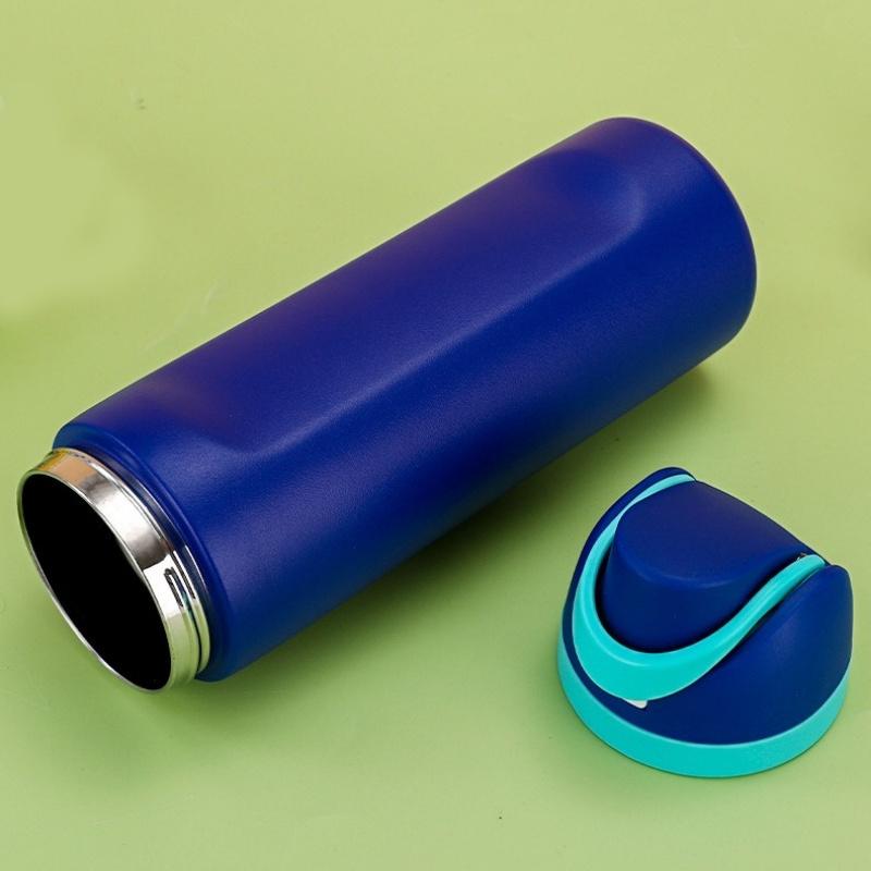 JUSTINLAU Tragbare 19/24/32oz Thermosbecher Vakuumflaschen Fruchtbecher Becher mit Strohhalm Edelstahl Reise Warm&Kalt Wasserflaschen