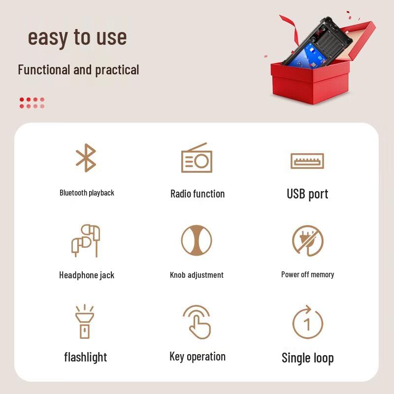 SAST Elderly Portable Multimedia Player with Display CN plug (adapter included)