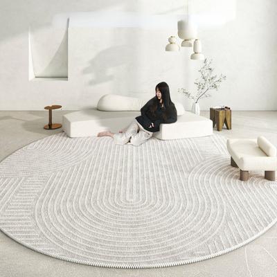 Fluffy Soft Lounge Rug Modern Simple Living Room Decoration Striped Carpet Home Round Anti-slip Mat Thicken Rugs for Bedroom