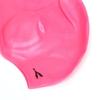 KNK Silicone Swim Cap for Mens & Women with Long Hair, 3D Ear Cover, Nose Clip & Ear Plugs Set (Pink)