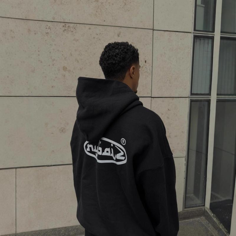 European and American autumn and winter high street print trend autumn and winter casual hooded sweatshirt