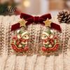 Holiday Party Accessories 1 Pair Cute Christmas Mouse Acrylic Earrings, 2D Flat Cartoon Animal Dangle Earrings Drop for Women, Glitter Star