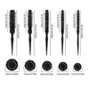 Black Round Barrel Hair Comb Hair Styling Hair Brush Nylon Comb Cylinder Curly Hair Comb Aluminum Tube Salon Tools Barber Gift