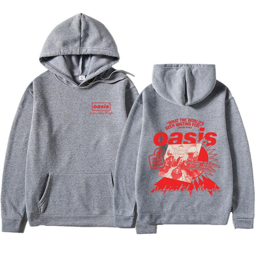 Oasis Punk Hoodie Loose Casual Pullover High Quality Y2k Clothes Pop Oversized Tracksuit Autumn Winter Sweatshirt Unisex