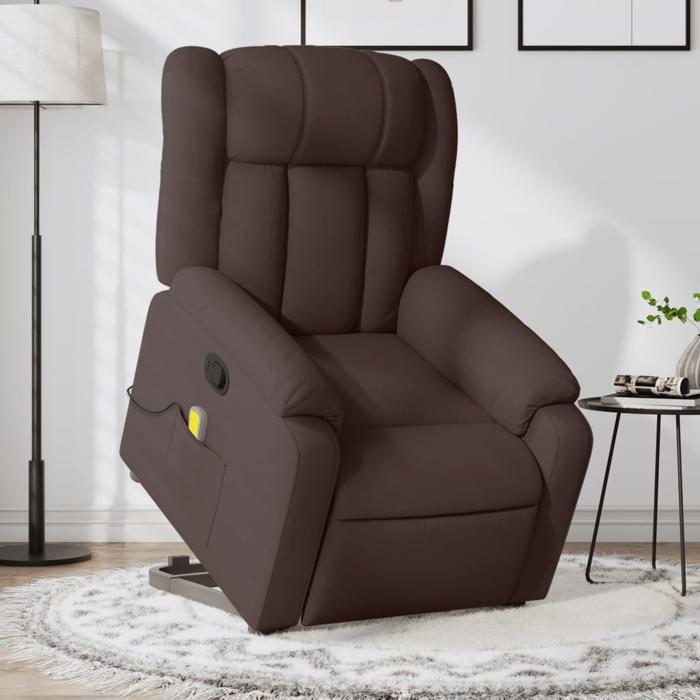 VidaXL Fauteuil Inclinable de Massage, Chaise de Relaxation avec Dossier, Siège avec Accoudoirs, Fauteuil TV de Salle de 3205333