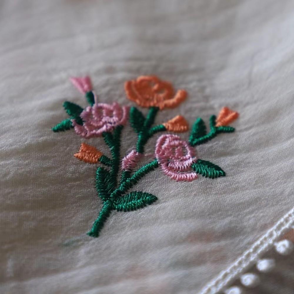 Lace Trim Floral Embroidered False Collar Double-layer Shoulder Wrap  Women Fashion