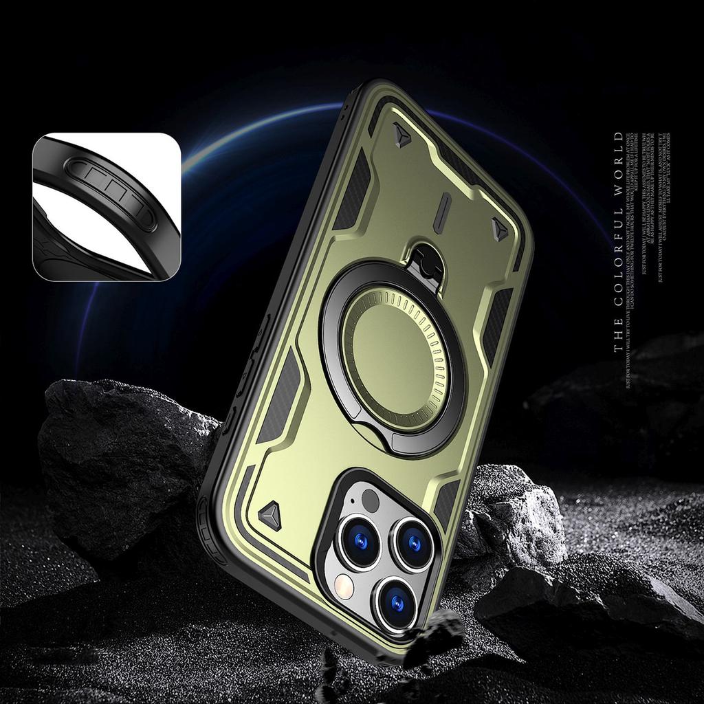 Etui Pokrowiec Na Iphone 16 Pro Hybrid Armor Trendy Magsafe - Zielony