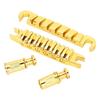 Split Guitar Bridge Zinc Alloy Individually Adjustable 10.4mm Guitar String Through Bridge Replacement for LP Gold