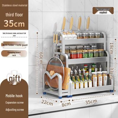 3-Tier Kitchen Countertop Storage Rack