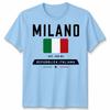 Milano Graphic Unisex Football T Shirt Casual White Soft Cotton Classic Top