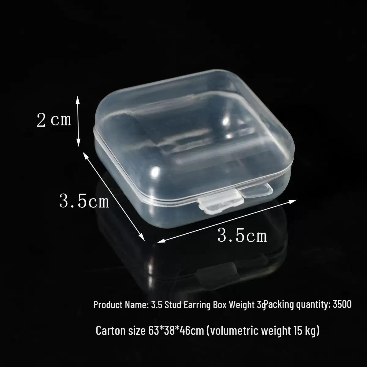 

5.5cm Square Translucent Plastic Jewelry Box with Lid