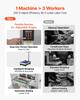 Powder Filling and Sealing Machine, 10-500g Automatic Particle Granule Packaging Machine, Stainless Steel, Intelligent Weighing Filling Sealing, for