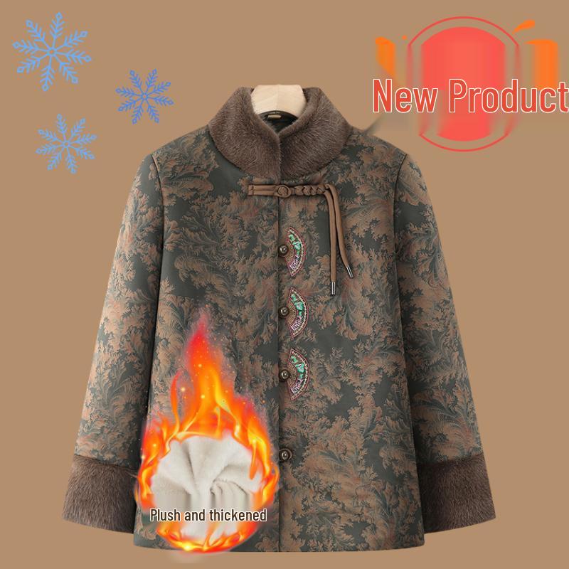 

Warm Velvet Thickened Clothes for Middle-Aged & Elderly: Winter, Spring, Autumn 4XL (Suggested 130-145 kg)