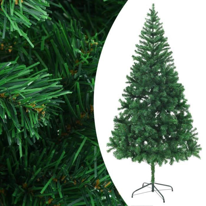 VidaXL Arbre de Noël artificiel et support Acier 210 cm 910 branches