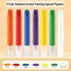 7 colors rainbow scratch paints
