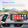 4K Ultra HD Wireless CarPlay Unit, Built-In Optical Sensor WiFi GPS Navigator + Dual Recording Vehicle Dashcam