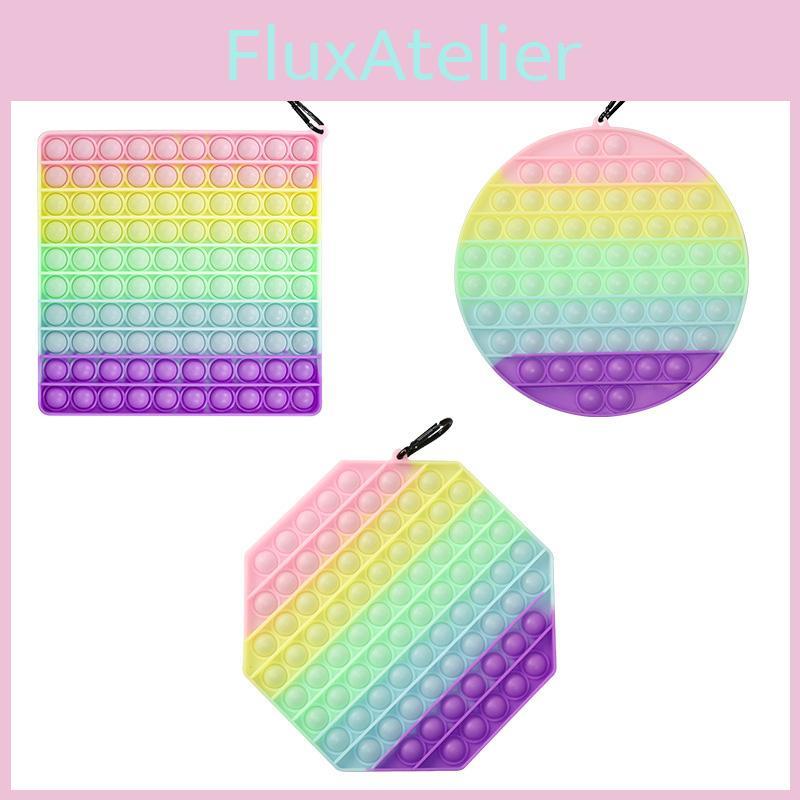 20cm Big Pop It Fidget Toy Colorful Squishy Stress Reliever For Kids And Adults