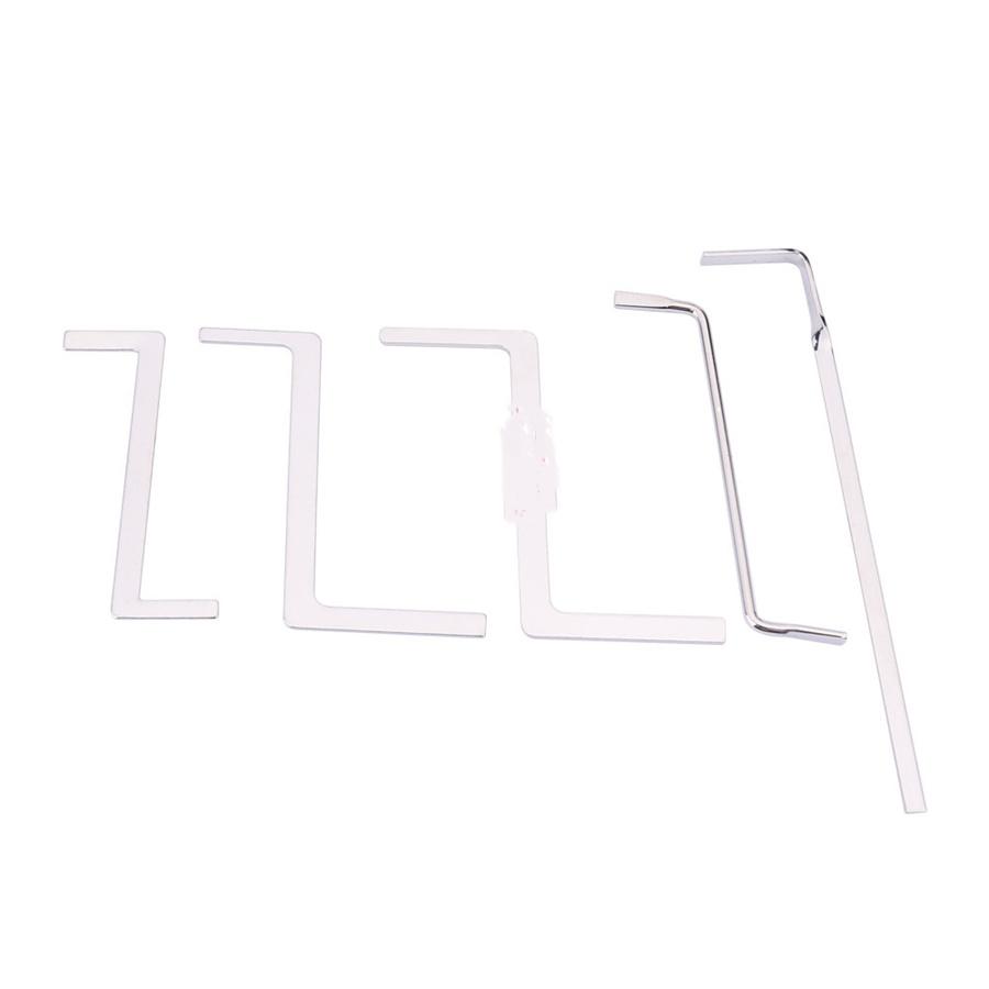 5pcs Z- shape Multifunction Locksmith Tension Wrenches Rotating Rod Tools Lock
