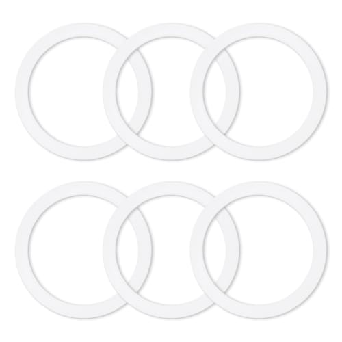 6-Piece Bialetti Moka Express Dama Gasket Seal Rings (6-Cup Capacity) - Spare Food-Grade Silicone Sealing Rings for Aluminum Stovetop/Coffee Maker Pot