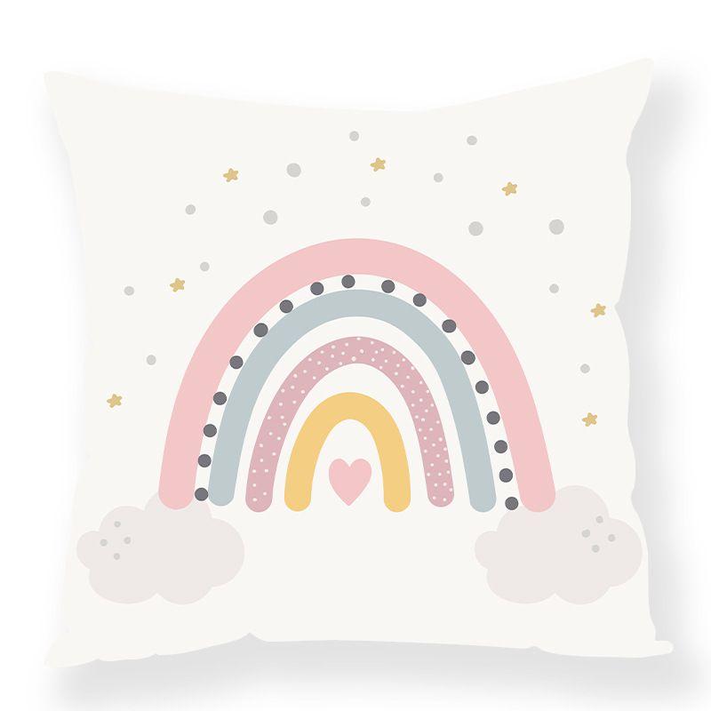 Vibrant Rainbow Print Cushion Cover For Sofa Perfect Home Pillow Case Decor