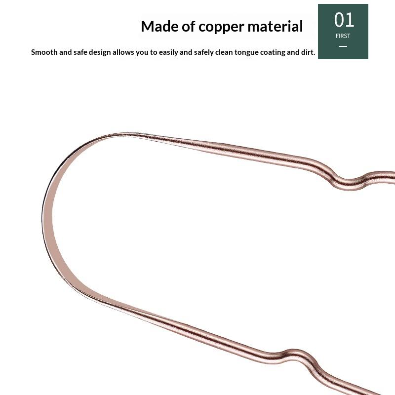 Stainless Steel/Pure Copper Tongue Scraper With Storage Box Oral Cleaner Brush Fresh Cleaning Hygiene High Quality Tongue Scrape