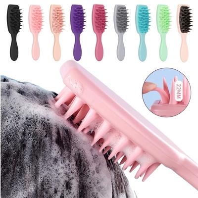 Silikon-Shampoo-Bürste, Kopfhaut-Massagebürste, Kopfwaschkamm, langer Griff, Haarmassagegerät, Badebürste, Körperwäscher, Haar-Accessoires