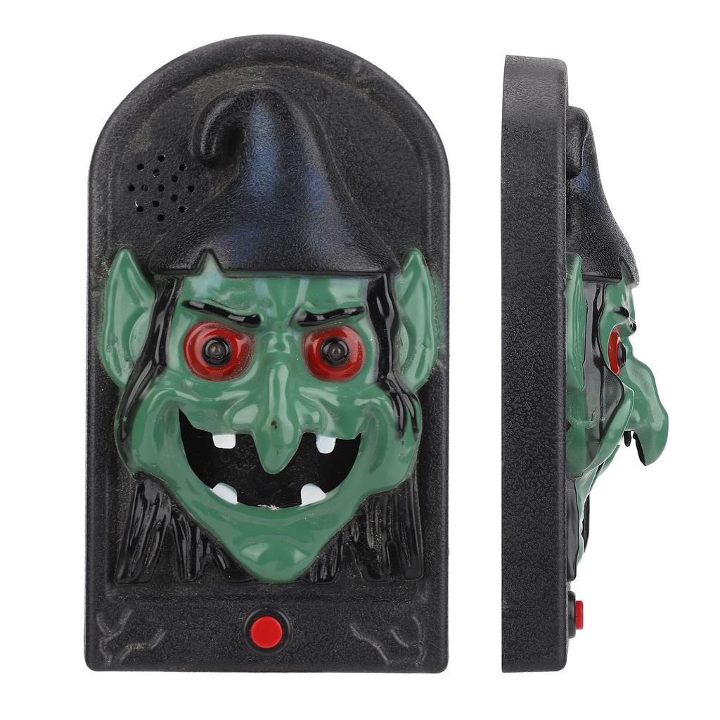Halloween Horror Doorbell with Light Sound Decoration Prop for Bar Haunted House Escape Room Witch